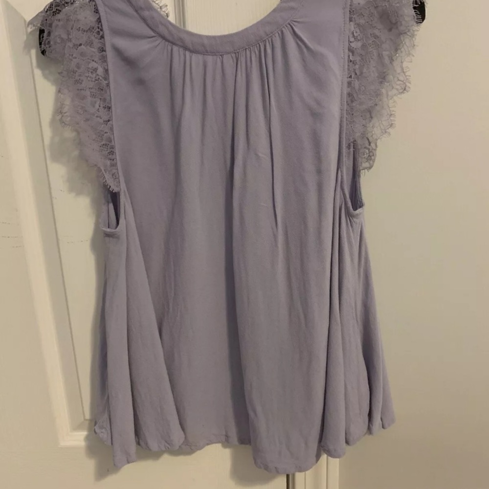 Free People Women Lilac purple Lace-Trim V-Neck Sleeveless Camisole Top Sz XS - Picture 5 of 5